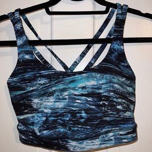 Lululemon Energy Bra. Size 10. Blue Multi Color